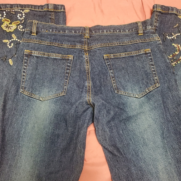 Vintage Y2K Embellished Boot Cut Jeans - Picture 4 of 11